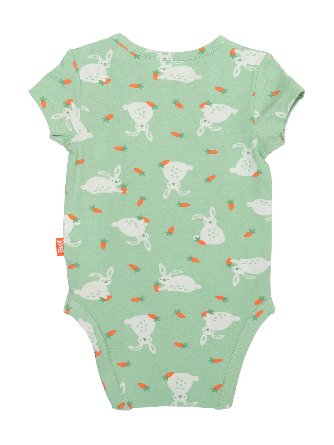 Vista trasera del Body Conejitos de algodón orgánico, diseño cómodo y transpirable para bebés.