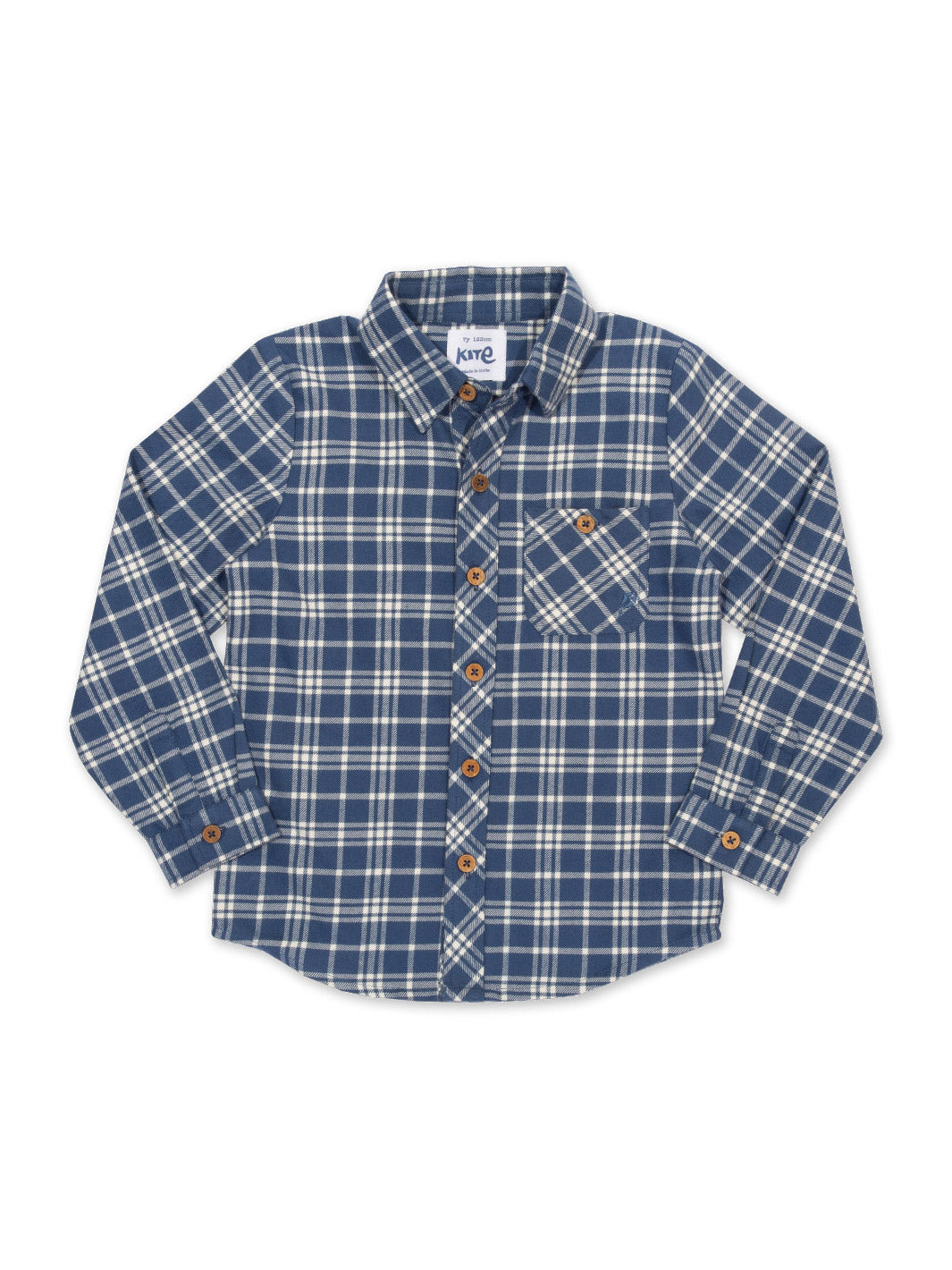 Camisa Cuadros Cool de algodón orgánico, con franela cepillada y botones de coco, diseño versátil y atemporal.