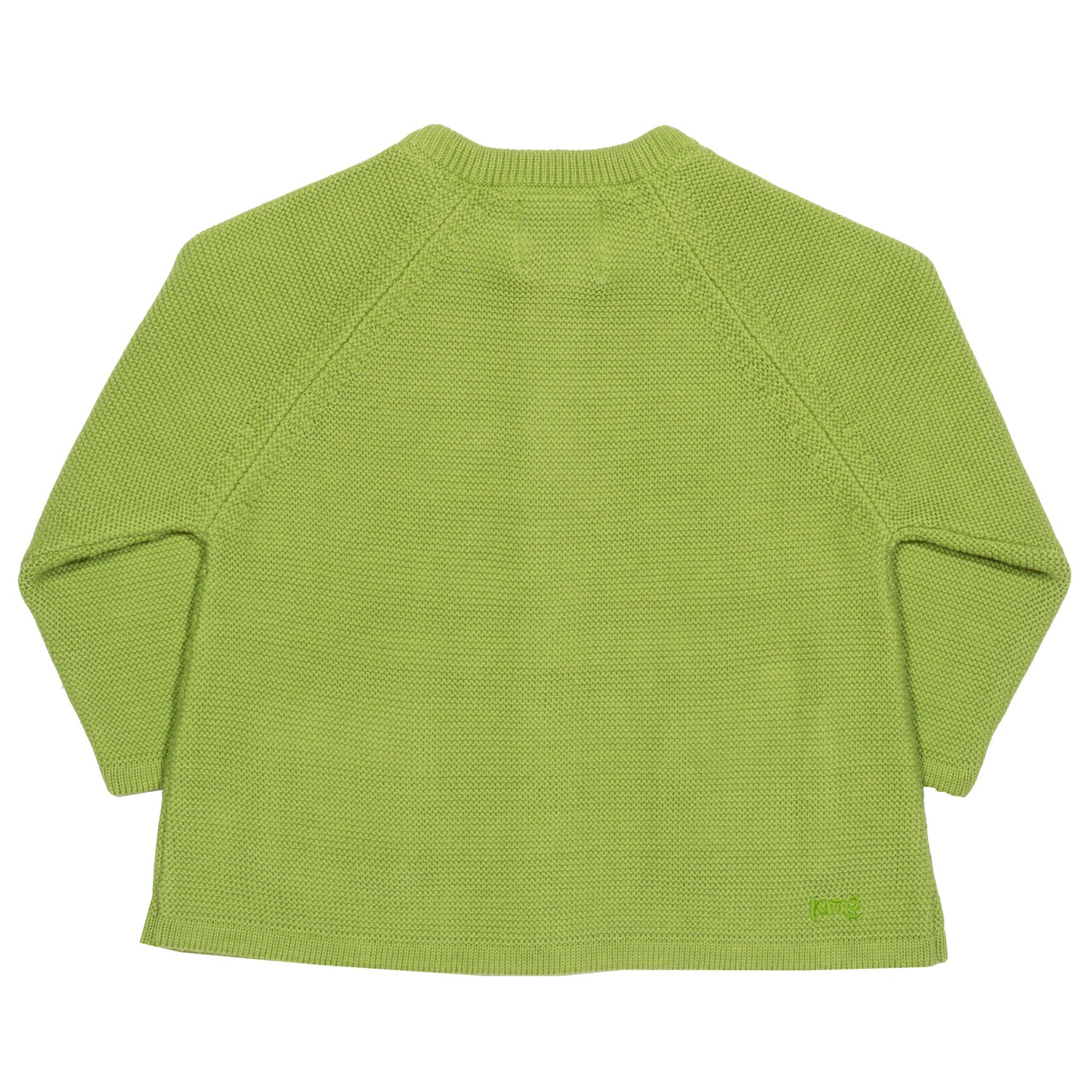Vista trasera del Chaleco Floral verde de algodón orgánico, diseño cómodo y elegante