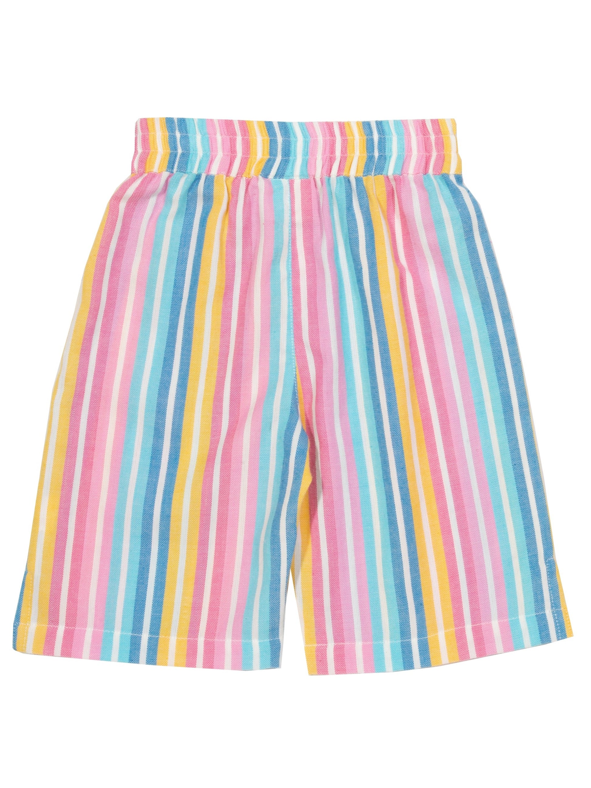 Vista trasera del Culotte Rayas Pastel de algodón orgánico, diseño cómodo y versátil para cualquier ocasión.