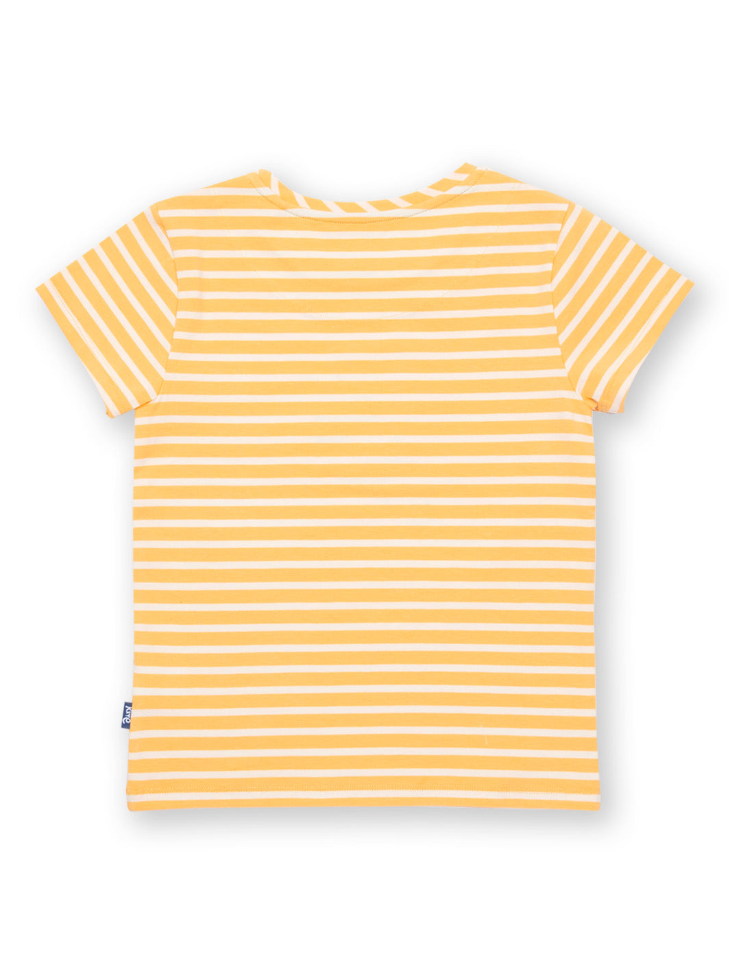 Vista trasera de la Polera Abeja Reina de algodón orgánico, diseño suave y cómodo.