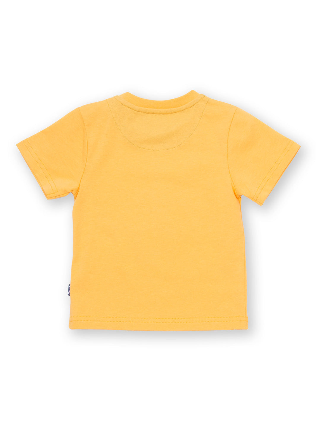 Vista trasera de la Polera Juego de Dinosaurios de algodón orgánico, diseño cómodo y versátil.