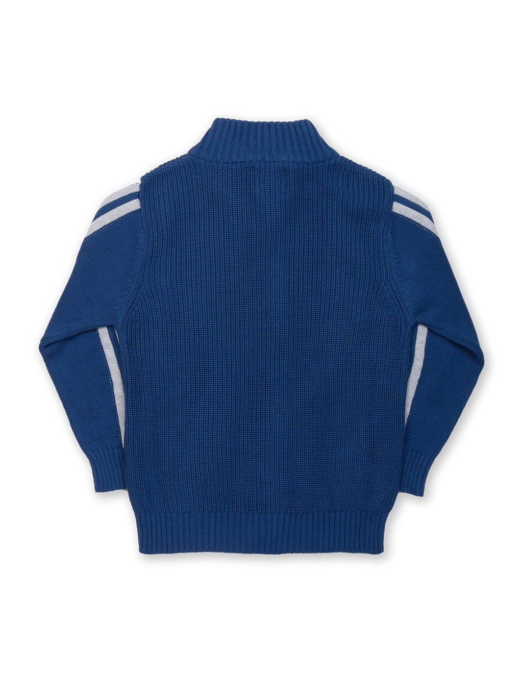Vista trasera del Sweater Punto Grueso de algodón orgánico, diseño clásico y cómodo.