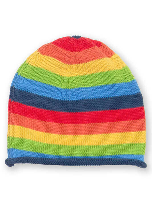 Gorro tejido arcoíris