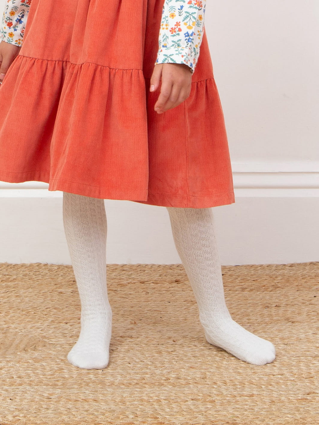 Pantys trenzadas blanco invierno