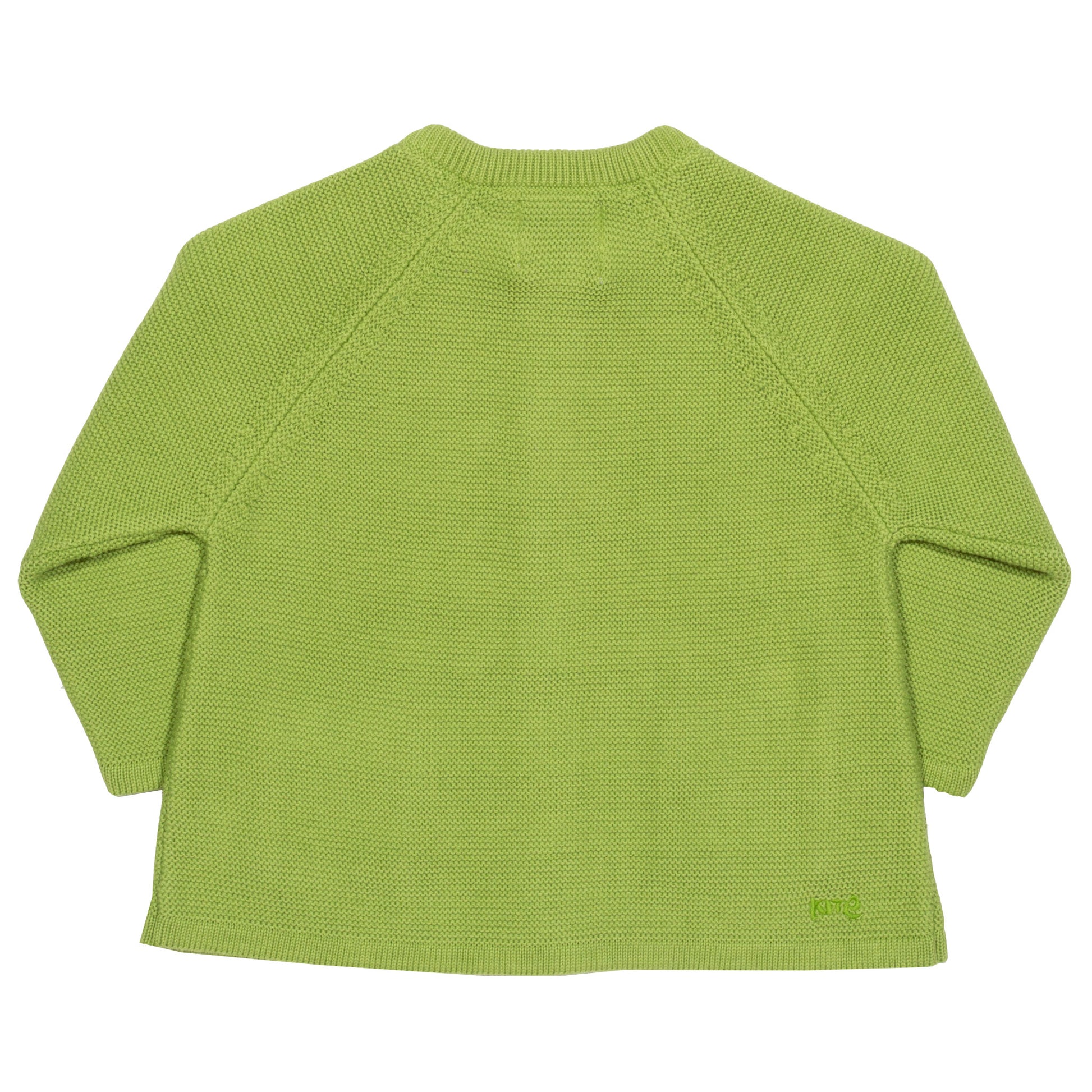 Vista trasera del Chaleco Floral verde de algodón orgánico, diseño cómodo y elegante